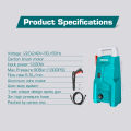 TOTAL 1200W Auto Stop High Pressure Washer with 1Set Unique Design Spray Gun and 3m High Pressure Hose TGT113026. 