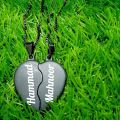 New Magnetic Couples Heart Pendant Necklace - Adjustable Stainless Steel with Custom Engraving. 