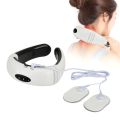 Electric Pulse Neck Massager - White And Black. 