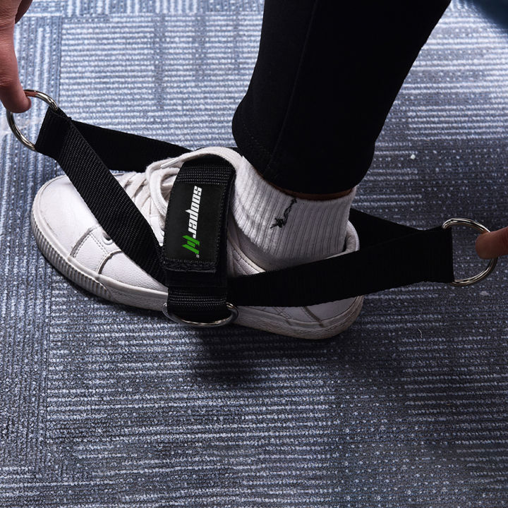 SooperFit%202%20PCS%20Black%20Fitness%20Attachment%20Ankle%20Straps%20Glute%20Kickback%20Leg%20Exercise%20Abductors%20Resistance%20for%20Cable%20Machines%20Shoe%20Cover%20Pull%20Belt%20with%204%20Connection%20Points%20-%20Image%204