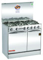 Welcome 5 Burner Gas Cooking Range With Oven Stainless Steel WC-800 - Silver. 