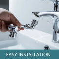 High Quality Stainless Steel Rotating Sink Faucet Tap 360 degree , 2 Modes Universal Rotating 1080 degrees Water Faucet Tap , Kitchen Bathroom ABS Robotic Arm Faucet, 1080° Swivel Faucet Extender. 