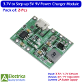 2Pcs Micro USB J5019 3.7V to 5V/9V 2A DC-DC Lithium Battery Charger & Boost Converter Module for Router Backup Power by Electrica. 