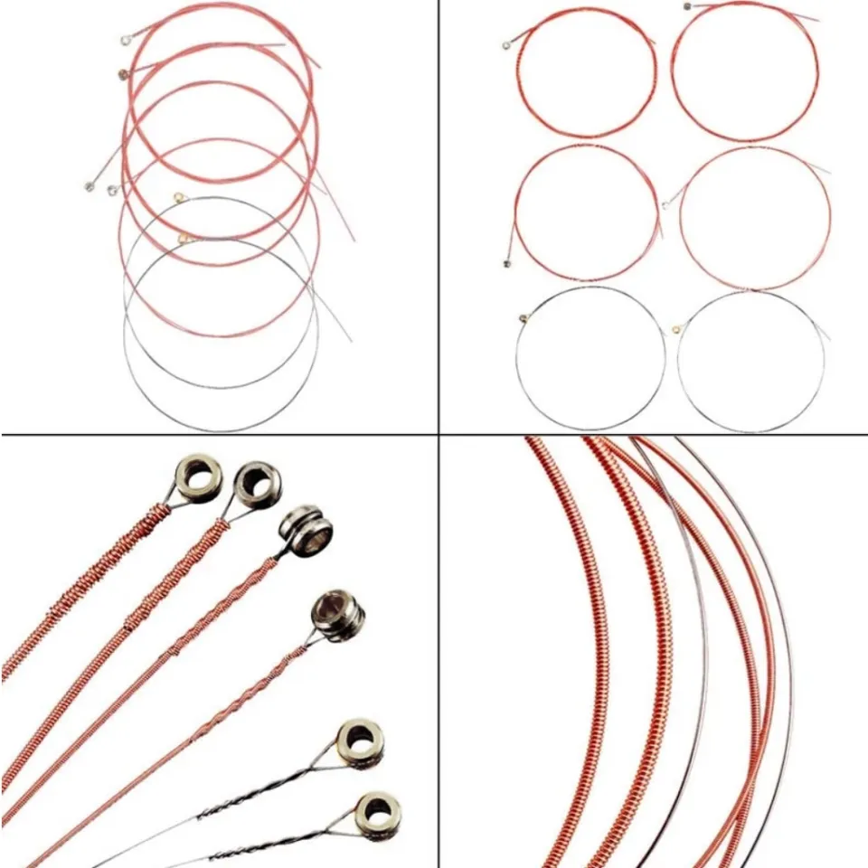 3 Sets Guitar Strings, Universal Steel Guitar Strings Replacement For Acoustic Guitar Acoustic Guitar Accessories Kit Musical Instrument Accessories(Colorful