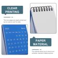 Calendar Desk 2023 Small 2022 Standing Desktop Mini Office Monthly Table Calendars Stand Month Portable Up Calendar Office Decor. 