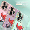 TA for Tecno Camon 19 Neo Back Cover + Free Lanyard Flying Witch for Girls Luxury 6D Plating Case Side Pattern Soft Silicone Square Phone Cases. 