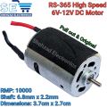 RS-365 High Speed 10000RPM 6V–12V DC Motor – Original & Powerful. 