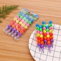 5*7 Color Crayons Cartoon Smiley Face Expression Candy Gourd Pen Children Students Painting Stationery School Office Supplies. 