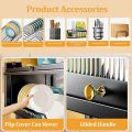 Over Sink Dish Drying Rack, Large Dish Rack With Metal Steel Utensil Cup Holder Sink, Expandable Shelf Rack With Utensil Holder (Size : 85cm). 