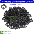 100pcs 18650 Lithium Battery Holder Plastic 22 x 22mm Battery Pack Bracket Cylindrical Cell Battery Stand Cell Spacer for DIY Fixed by Electria. 
