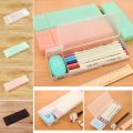 Frosted Pencil Case Simple Non-toxic Hard Plastic Pen Box Students Gift Translucent Stationery Box Students. 