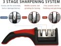 Techmanistan 3 Stage Professional Hand-Held Kitchen Knife Sharpener. 