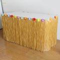 Artifical Grass Table Skirt Hawaiian Table Skirt Decor Lightweight Tropical Luau Party Decoration for Photo Props Camping Summer Theme Party. 