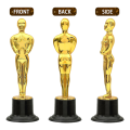 12 Pack Plastic Gold Award Trophies for Party Decorations, Party Favors, Movie Night Party Favor, School Award Durable Easy to Use. 