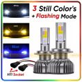 3 Color LED Fog Light For Car In H11 Fitting With Flashing Function Switch Back Headlight Bulbs Original High Quality. 