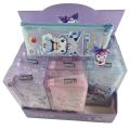 POUCH H-432 – Transparent-Style Kuromi Pencil Pouch with Keychain – Multi Color (Pink, Purple, Light Blue) – Durable, Lightweight, Spacious School Stationery Bag | ASHAA Store. 