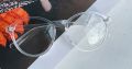 Round Shape White Transparent Glasses Frame for Men Women Unisex. 