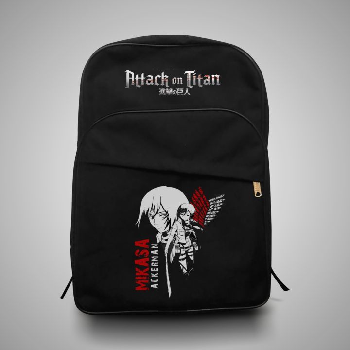 Attack On Titan Backpack For Anime Cartoon Fans with Dual Partition Premium Quality