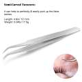 Eyelash Extension Tweezers Kit - Professional False Eyelashes Applicator Tools, Straight & Curved Eye Lashes Tweezer and Scissors - Set of 7 Lash Extension Tools. 