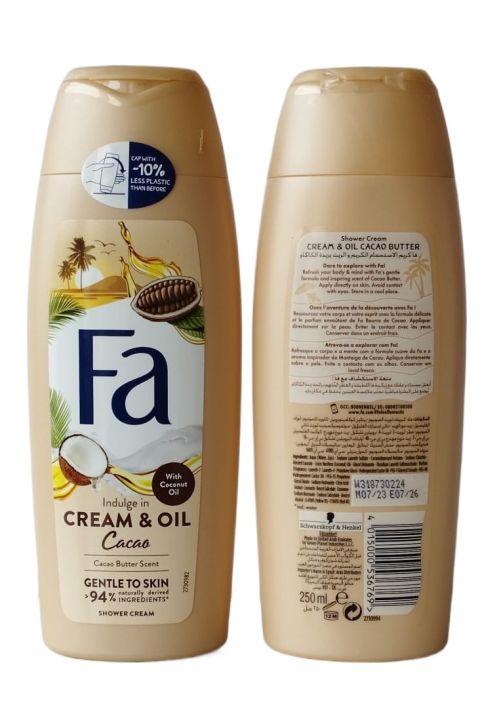 Fa Shower Cream Cocao Butter Scent with Coconut oil 250ml