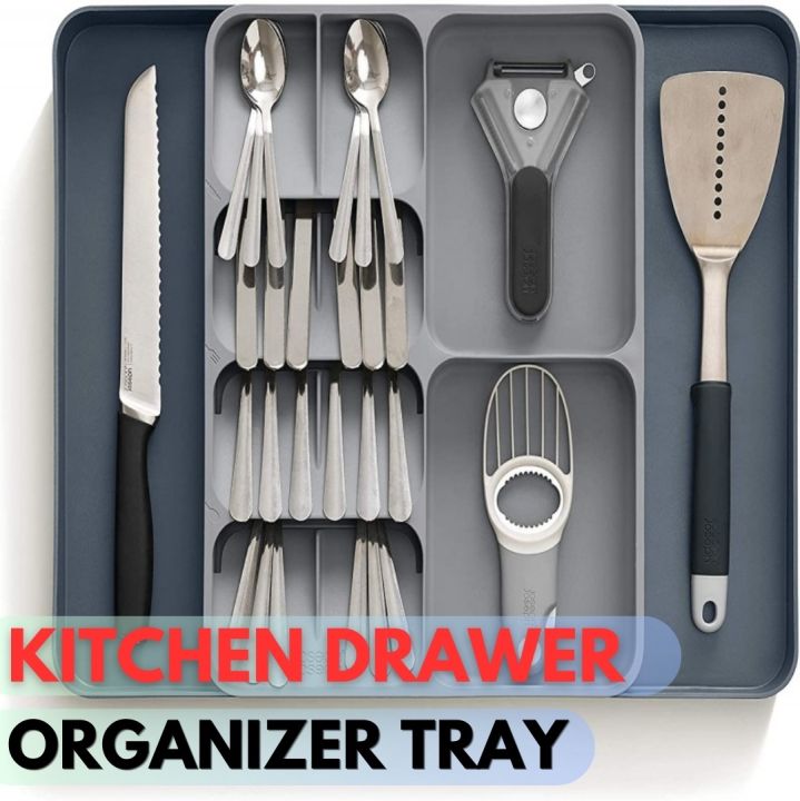 Kitchen Drawer Organizer Tray for Cutlery Utensils and Gadgets, kitchen ...