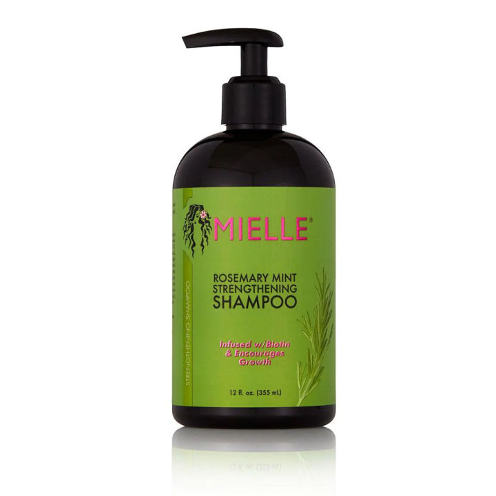 Mielle Organics Rosemary Mint Strengthening Shampoo Infused with Biotin, Cleanses and Helps Strengthen Weak and Brittle Hair, 355ml 12 Ounces