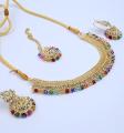 Beauty Full Golden And Multi Color Jewellery set For Women. 