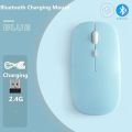 Rechargeable Wireless Bluetooth Mouse 2.4G USB Mice For Android Windows Tablet Laptop Notebook PC For IPAD Mobile. 