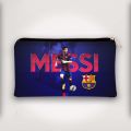 Messi Pencil Pouch Stylish Storage Bag for Football Leo Fans. 