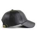 JAMONT Winter Cap PU Leather Baseball Cap Men Hat-Black. 