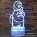 3D night light among us crack colorful remote control 16 color gift lamp bedside lamp table lamp. 