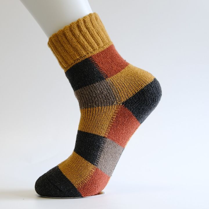 Polar Winter Warm Socks Man Super Thicker Solid Merino Wool Rabbit Heated Happy Socks Men Against Cold Snow Male Sock Pair