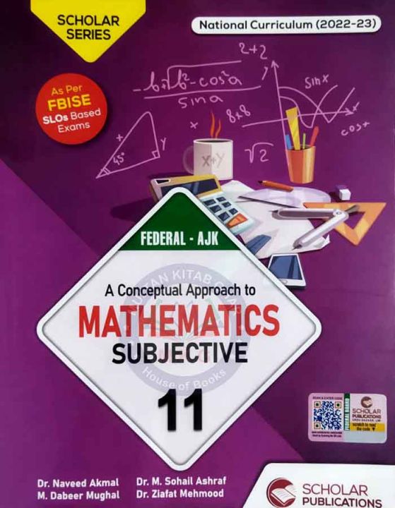 Akh Study Math Book Scholar Federal-AJK A Conceptual Approach to Mathematics Subjective for ...