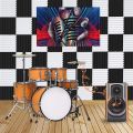 12 Pcs Acoustic Foam Board,Sound Insulation,for Studio Game Room. 