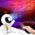 Astronaut Galaxy Star Projector Lamp - Rotating Starry Sky Night Light for Kids' Room. 