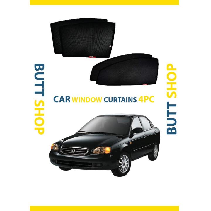 SUZUKI BALENO SUN SHADE / WINDOW CURTAINS (DARK) BLACK 4PCS