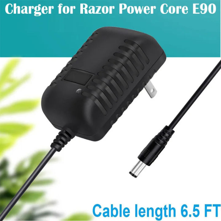 Charger for Razor Power Core E90 E95 90 95 PC E90 Glow,DC 12V Replacement Adapter for E-Punk, XLR8R, Machine, Kids Ride On Toys