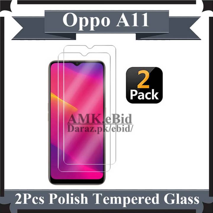 2Pcs Oppo A11 Tempered Glass Screen Protector Premium High Quality Polish Glass For A11