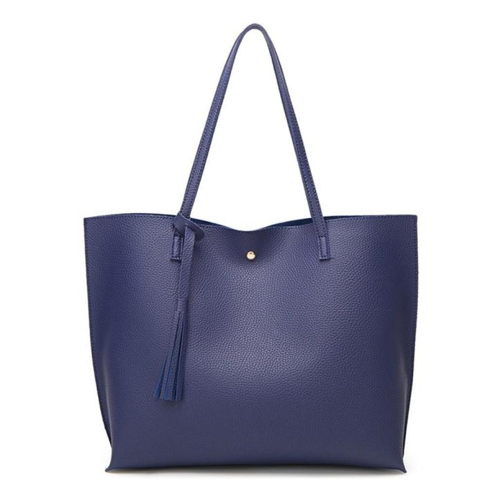 ◆ Cod Women Fashion Fringe Solid Large Capacity Shopping Shoulder Tote Handbag Bags Free Shipping