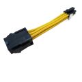 Standard PCI-e PCIe 6pin to Mini for MAC graphics card power cable made of 18AWG wire 5cm. 