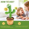 Dancing Cactus Plush Toy, Electronic Shaking Cactus Singing Shaking Recording Plant Lovely Plush Stuffed with Music  for Kids Toddler Gifts For Home Decoration.. 