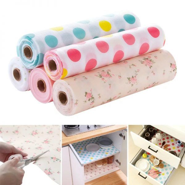 Fridge Mat Roll 30cm x 200cm for Kitchen, Refrigerator, and Cupboard Liners