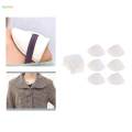 6 Pairs White Sponge Shoulder Pads for Women Men Unisex DIY. 