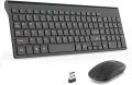 LeadsaiL Wireless Keyboard and Mouse Combo, Wireless USB Mouse and Computer Keyboard Set, Compact and Silent for Windows Laptop, Desktop, PC. 