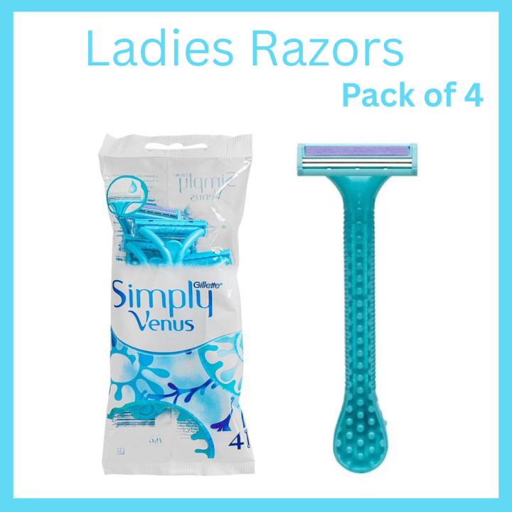 Simply Vensus Razor | Lady Razor (Pack Of 4) Disposable Female Shaving ...