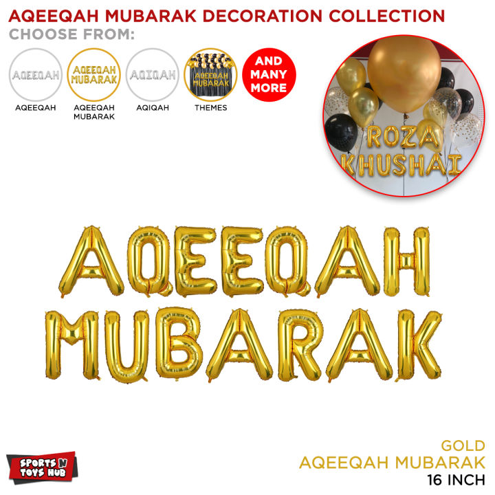Aqeeqah Mubarak Decoration Collection, Decoration Supply, Ramazan Decor, Ramadan Foil Balloons, Islamic Festive & Celebrate Ramzan, Ramadhan, Aqeeqah Mubarak, Aqiqah Mubarak Foils Balloons & Themes, Decorate Your Home, Indoor & Outdoor, Garden