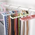 Storage Rack Tie Belt Organizer Space Saver Rotating Scarf Ties Hanger Holder Hook Closet Organization Tank Tops Bra Belts Bag. 