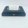 Toyota Logo Leather TISSUE BOX -Black-. 
