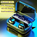 High Quality M10 - F9 Pro Universal Wireless Earbuds Bluetooth 5.1 Power Bank Charging Box in Ear Earphones True Stereo Sports Headphones Waterproof Headsets Microphone Premium Deep Bass Sound V5.1 Headphones LED Display Wireless Earphones. 