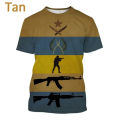 Summer new fashion shooter CSGO CS go t shirt 3D print men's short sleeve T-shirt hip hop unisex casual round neck sports tshirt. 